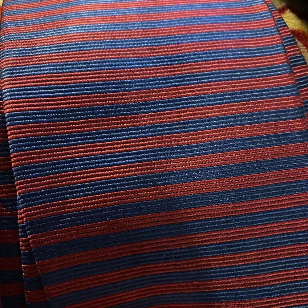 Brooks Brother blue & red stripped 100% silk tie
